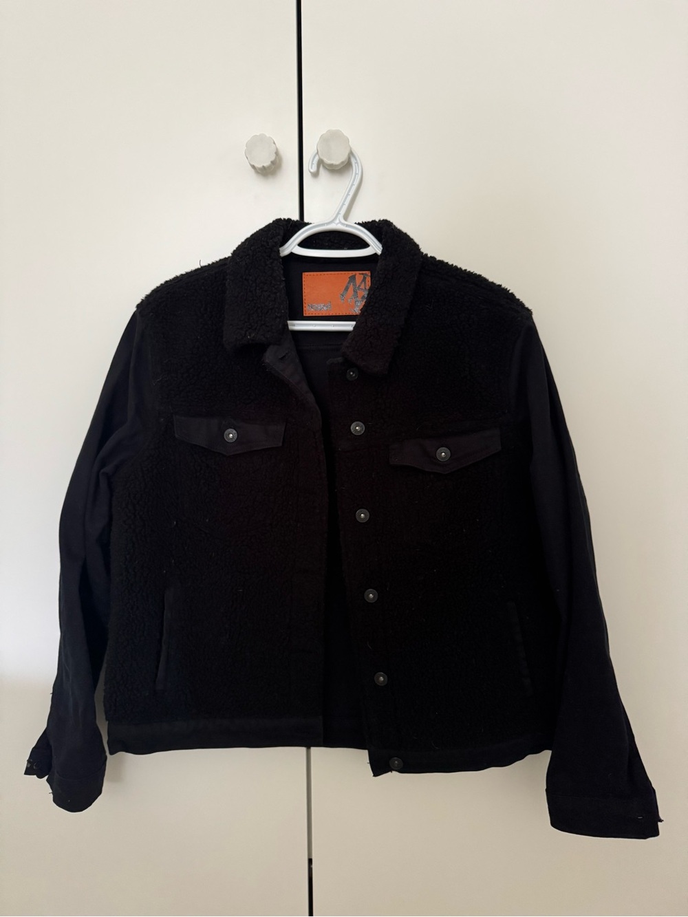 Mavi Black Sherpa-Denim Jacket
